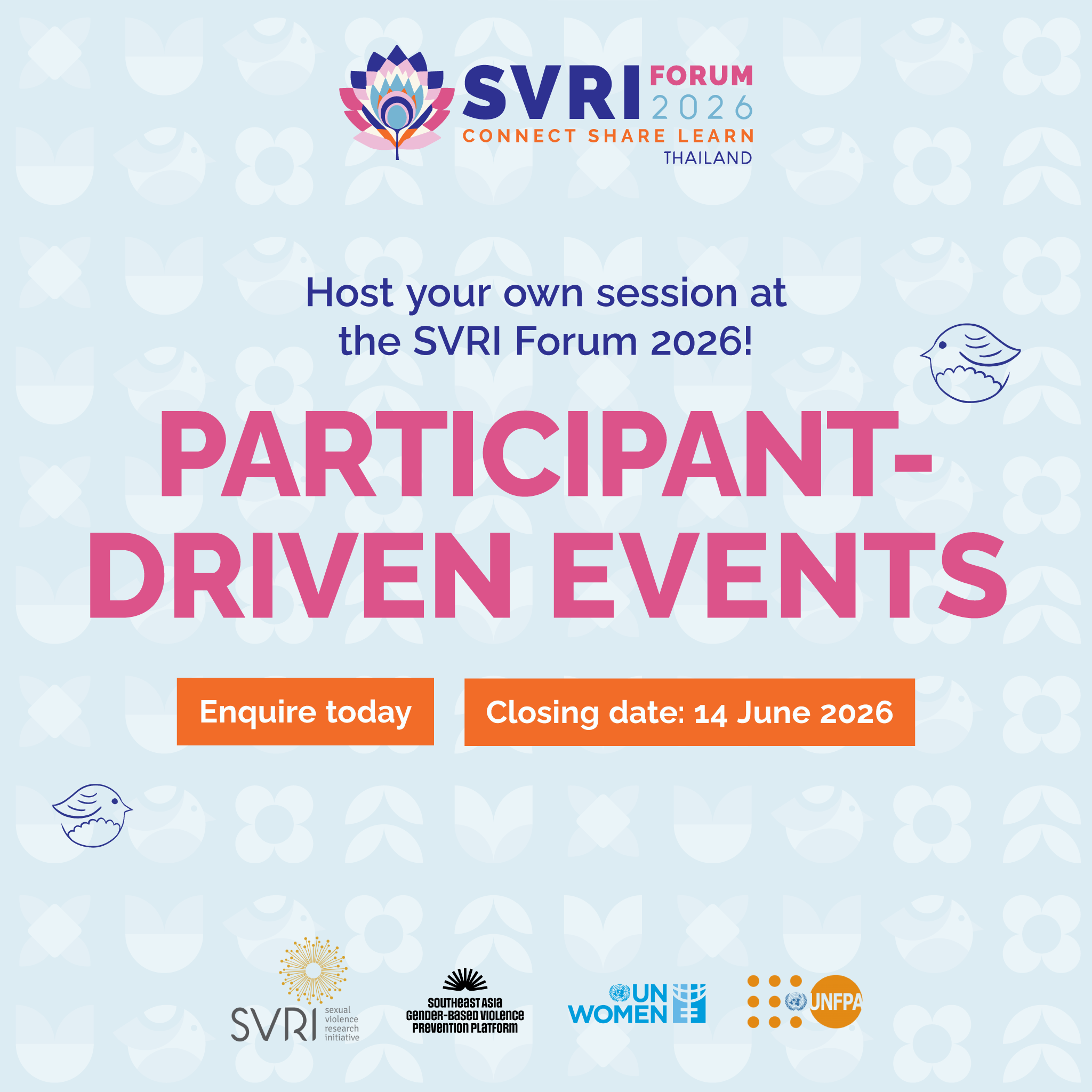 SVRI Forum 2026 Participant Driven Events